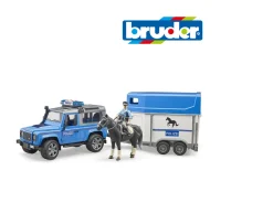 Ken Black Land Rover Defender Police Vehicle W/ Accessories| Bruder|Farm Model Vehicles & Playsets