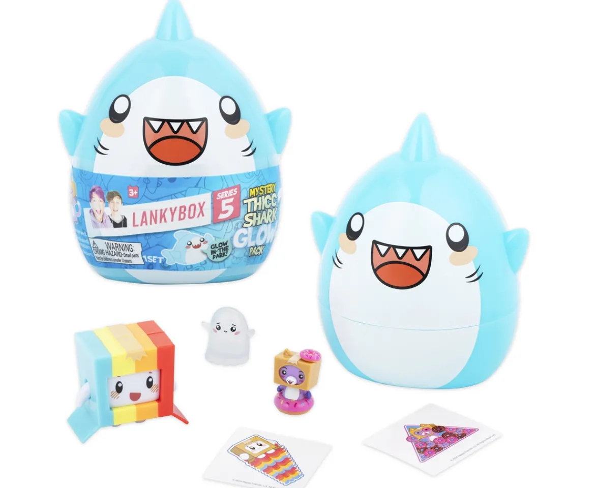 Ken Black Lankybox Mystery Thicc Shark Glow Pack| Action Figures & Playsets