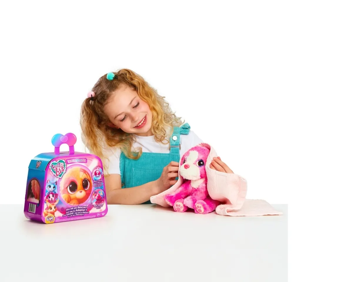 Ken Black Little Live Pets Scruff-A-Luvs: Neon Pet Kit Assortment| Interactive Toys