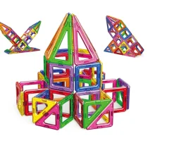 Ken Black Magnetic Shapes 50 Piece Set| Building & Vehicle Toys