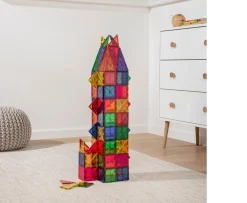 Ken Black Magnetic Tiles 100-Piece Building Set| Building & Vehicle Toys