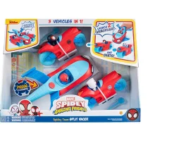 Ken Black MARVEL Spidey and His Amazing Friends Spidey Team Split Racer - 8.5-Inch Three-in-One Vehicle with W| Preschool & Electronic Learning