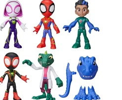 Ken Black Marvel Spidey and His Amazing Friends Dino-Webs, Dino Heroes & Lizard Set| Action Figures & Playsets