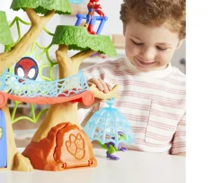 Ken Black Marvel Spidey and His Amazing Friends Dino-Webs Treehouse| Preschool & Electronic Learning