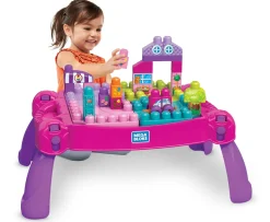 Ken Black Mega Bloks Build 'n Learn Table Pink| Building & Vehicle Toys