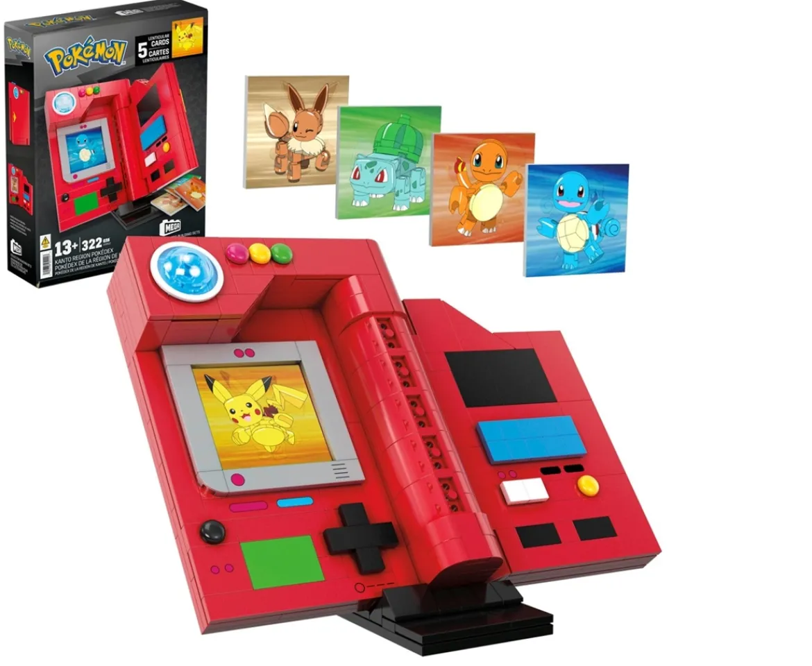 Ken Black Mega Pokémon Kanto Region Pokédex Set| Action Figures & Playsets
