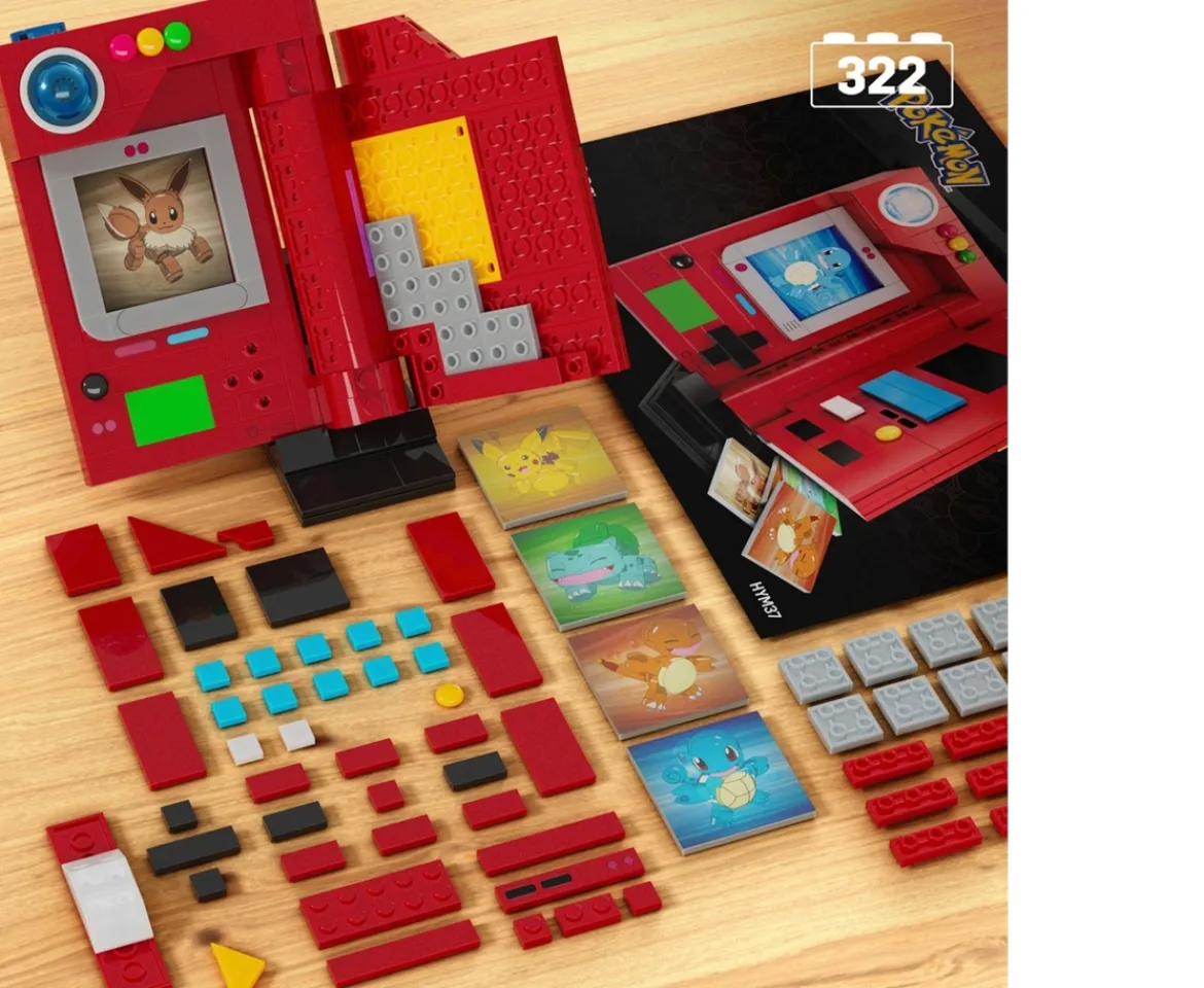 Ken Black Mega Pokémon Kanto Region Pokédex Set| Action Figures & Playsets