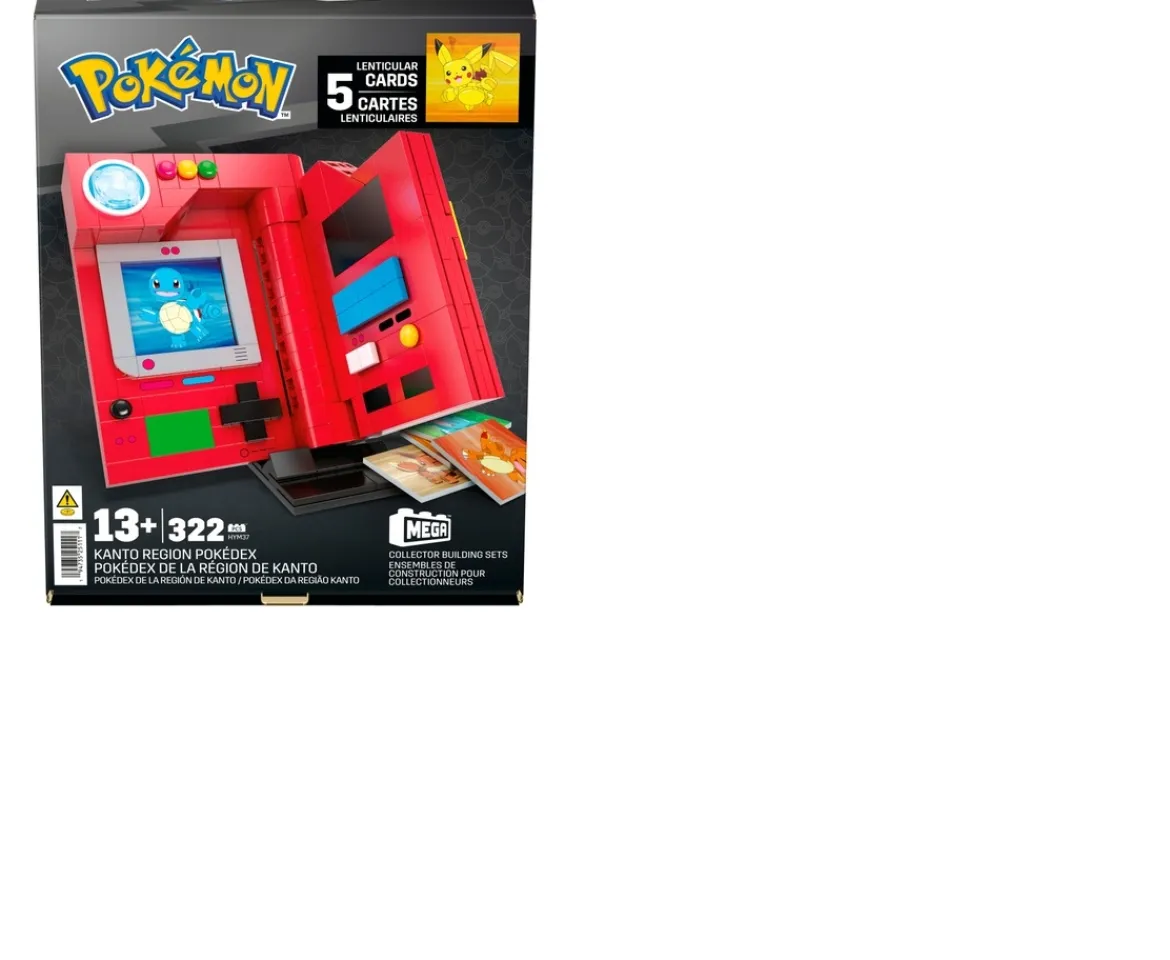 Ken Black Mega Pokémon Kanto Region Pokédex Set| Action Figures & Playsets