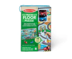 Ken Black Melissa & Doug Race Around the World Tracks Cardboard Jigsaw Floor Puzzle and Wind-Up Vehicles| Preschool & Electronic Learning