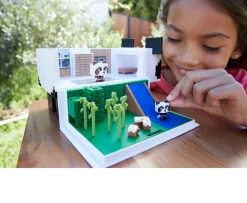 Ken Black Mine Craft Mini Hobhead Panda Play Set| Action Figures & Playsets