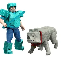 Ken Black Minecraft Movie Action Figure Man's Best Wolf 2 Pack| Action Figures & Playsets