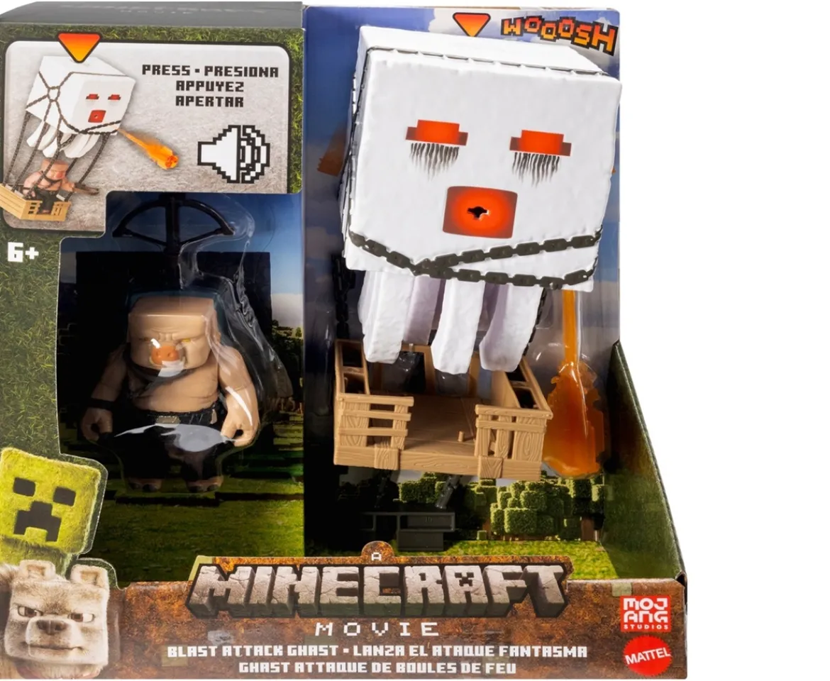 Ken Black Minecraft Movie Playset Blast Attack Ghast| Action Figures & Playsets