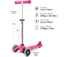 Ken Black Mini micro Plus Pink (LED)| Scooters