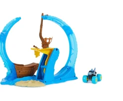 Ken Black Monster Jam Megalodon Loop of Doom Stunt Playset| Building & Vehicle Toys