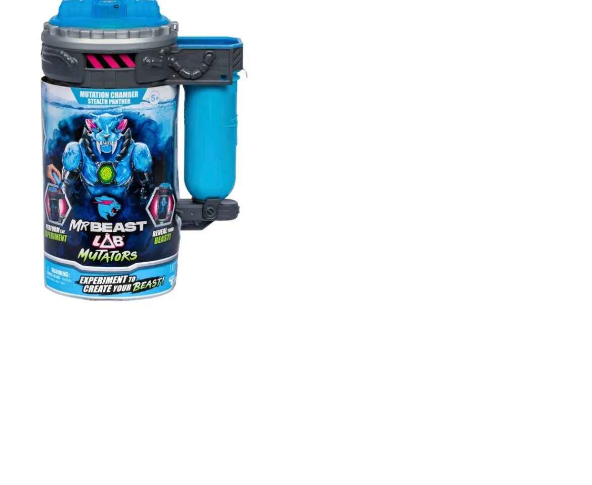 Ken Black MrBeast Lab Mutators: Mutation Chamber Stealth Panther Action Figure| Action Figures & Playsets