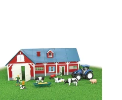 Ken Black My Farm Red Barn and Animal Playset with New Holland Tractor| Farm Model Vehicles & Playsets