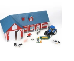 Ken Black My Farm Red Barn and Animal Playset with New Holland Tractor| Farm Model Vehicles & Playsets