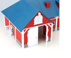 Ken Black My Farm Red Barn and Animal Playset with New Holland Tractor| Farm Model Vehicles & Playsets