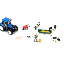 Ken Black My Farm Red Barn and Animal Playset with New Holland Tractor| Farm Model Vehicles & Playsets