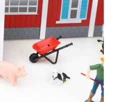Ken Black My Farm Red Barn and Animal Playset with New Holland Tractor| Farm Model Vehicles & Playsets