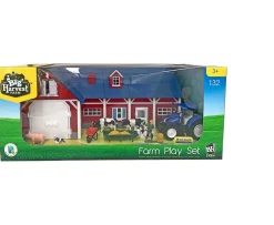 Ken Black My Farm Red Barn and Animal Playset with New Holland Tractor| Farm Model Vehicles & Playsets
