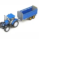 Ken Black New Holland 1:32 T5 Tractor with Trailer Toy| Farm Model Vehicles & Playsets