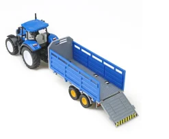 Ken Black New Holland 1:32 T5 Tractor with Trailer Toy| Farm Model Vehicles & Playsets