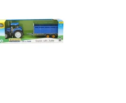 Ken Black New Holland 1:32 T5 Tractor with Trailer Toy| Farm Model Vehicles & Playsets