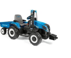Ken Black New Holland T8 12V Electric Ride On with Trailer| Tractors|Electric Ride Ons