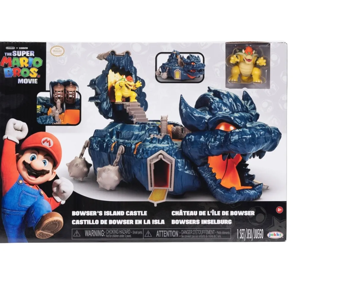 Ken Black Nintendo The Super Mario Bros. Movie Bowser's Island Castle Playset| Action Figures & Playsets