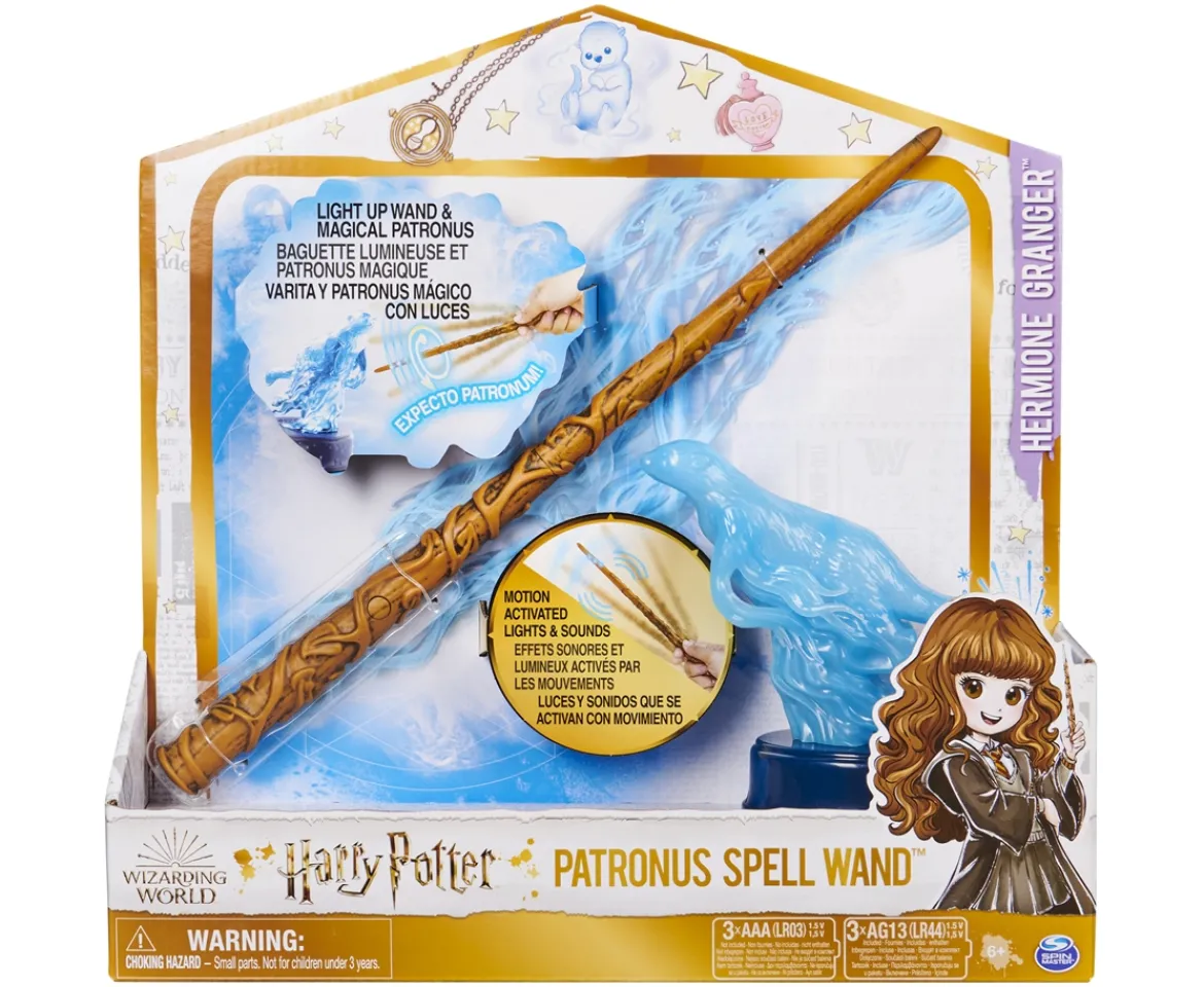 Ken Black Official Wizarding World, 12-Inch Hermione Granger Patronus Light-up Projection Wand| Action Figures & Playsets