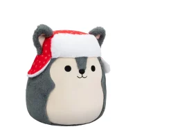 Ken Black Original Squishmallows Fuzz-A-Mallows 12-Inch Ryan the Grey Husky| Squishmallows|Soft Toys