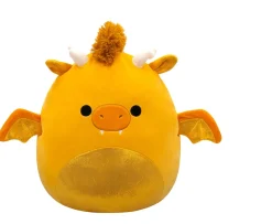 Ken Black Original Squishmallows 16-Inch Mister the Gold Dragon| Squishmallows|Soft Toys