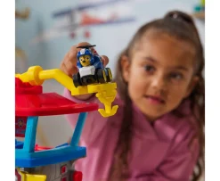 Ken Black PAW Patrol: Air Rescue, Pup Squad Adventure Bay Airport Playset, with Chase Toy Car & PAW Patrol Veh| Preschool & Electronic Learning