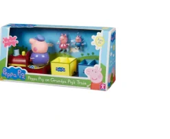 Ken Black Peppa Pig Grandpa's Train and Carriage Set| Preschool & Electronic Learning