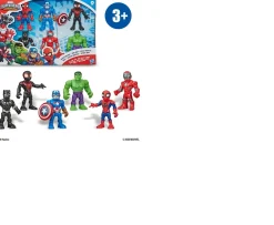 Ken Black Playskool Heroes Marvel Super Hero Adventures 12.5cm Action Figure 6 Pack| Action Figures & Playsets