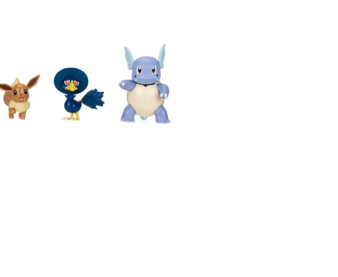 Ken Black Pokémon Battle Figure 3 Pack - Eevee, Murkrow and Wartortle| Action Figures & Playsets