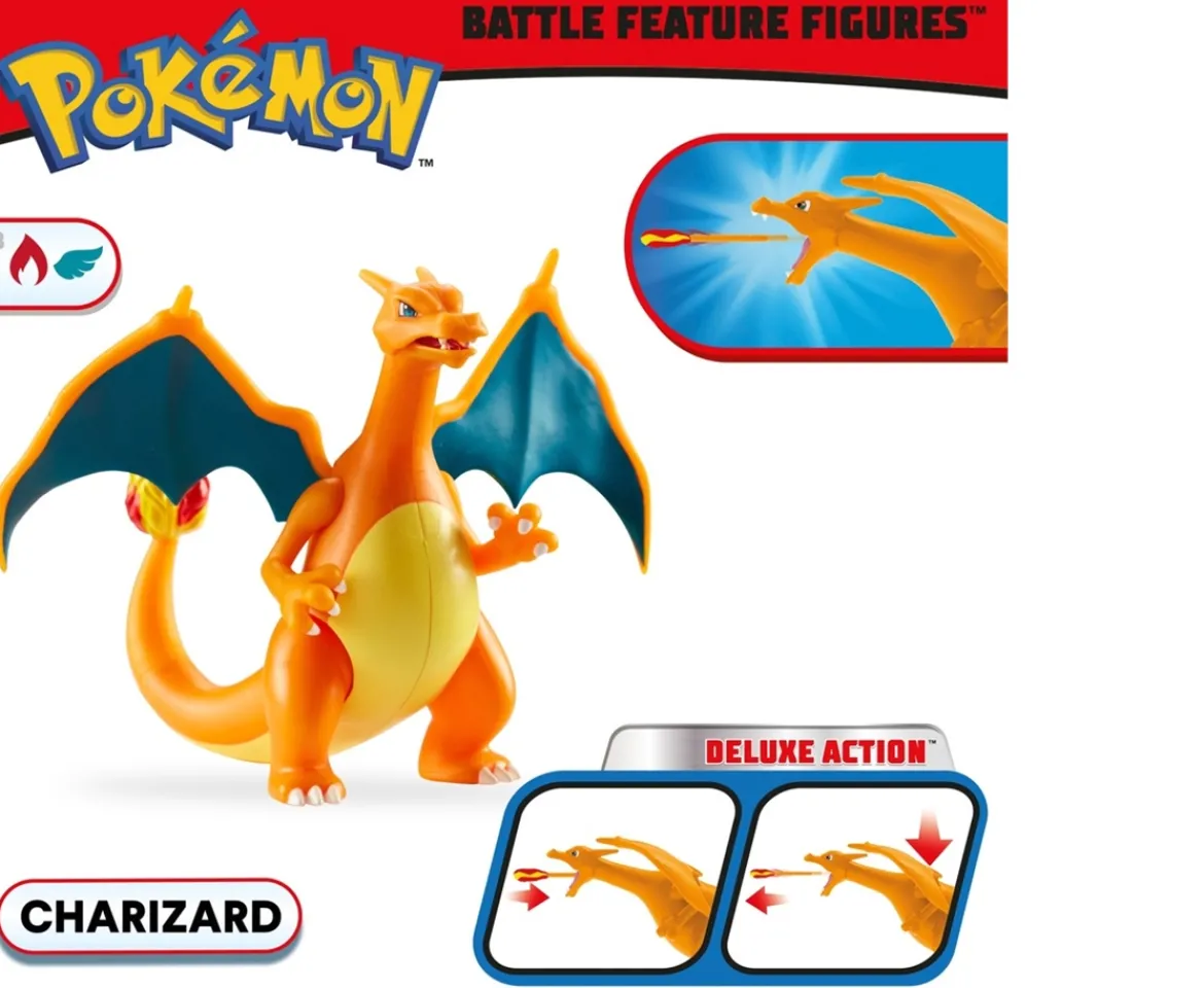 Ken Black Pokémon Charizard 11cm Battle Feature Figure| Action Figures & Playsets