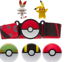 Ken Black Pokémon Clip 'N' Go Belt 5cm Scorbunny and 5cm Pikachu Set| Action Figures & Playsets