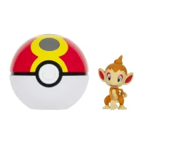Ken Black Pokémon Clip ‘N’ Go Chimchar and Repeat Ball - Includes 2-Inch Battle Figure and Repeat Ball Accesso| Action Figures & Playsets