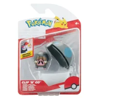 Ken Black Pokémon Clip ‘N’ Go Lechonk and Heavy Ball - Includes 2-Inch Battle Figure and Heavy Ball Accessory| Action Figures & Playsets