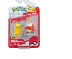 Ken Black Pokémon 2-Inch Fuecoco and Pikachu Battle Figures| Action Figures & Playsets