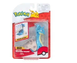 Ken Black Pokémon Lapras Battle Feature Figure - 4.5-Inch Lapras Battle Ready Figure with Charge Attack| Action Figures & Playsets