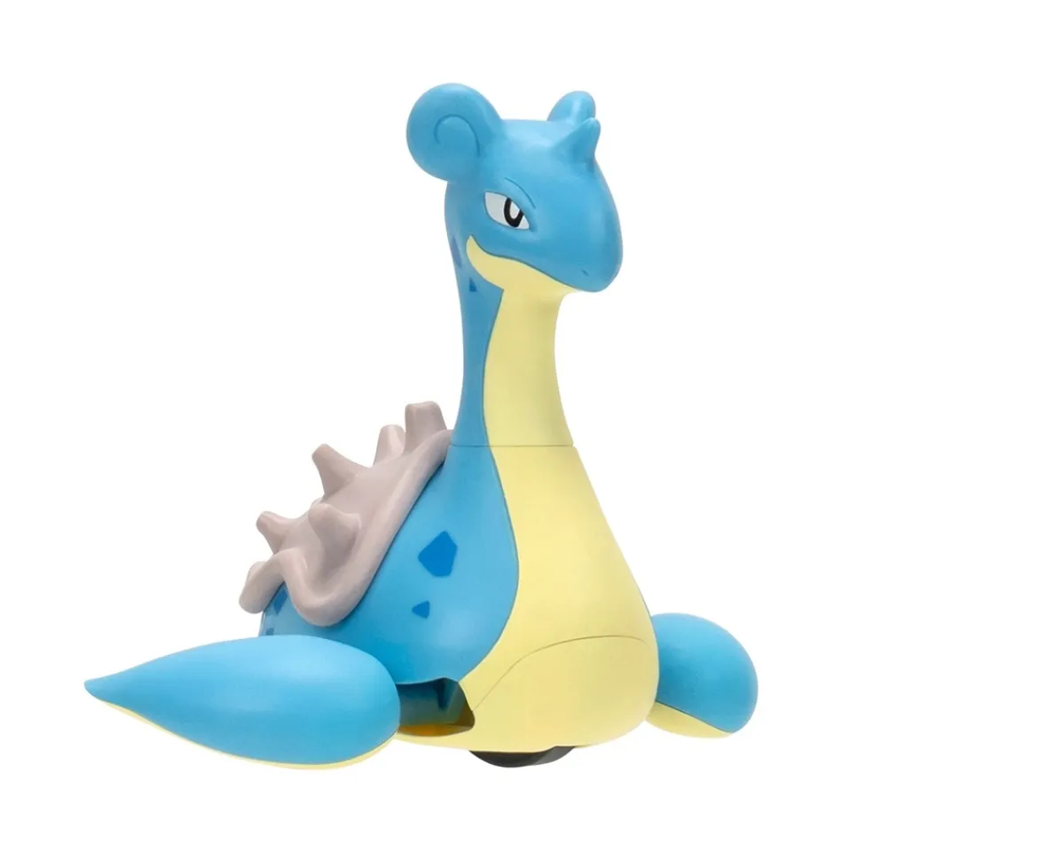 Ken Black Pokémon Lapras Battle Feature Figure - 4.5-Inch Lapras Battle Ready Figure with Charge Attack| Action Figures & Playsets