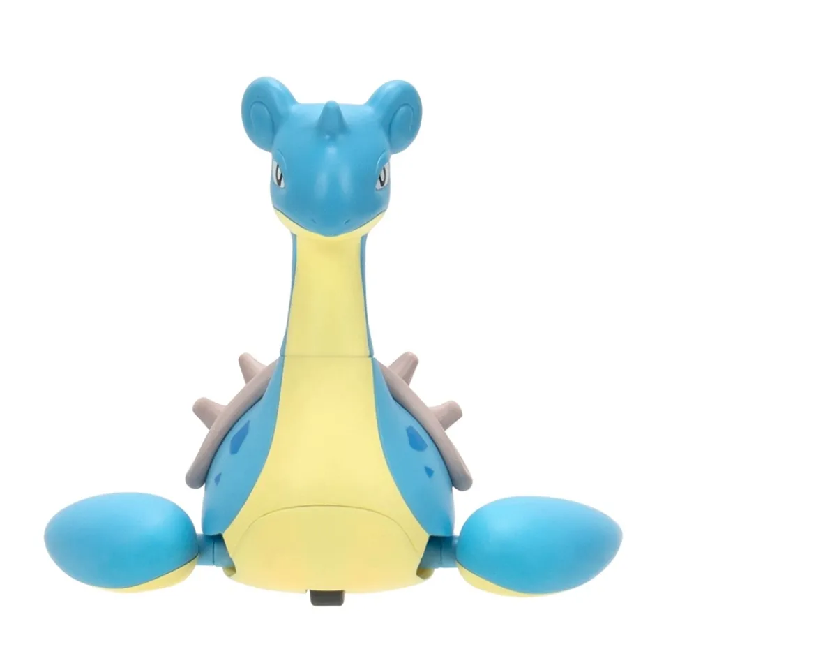 Ken Black Pokémon Lapras Battle Feature Figure - 4.5-Inch Lapras Battle Ready Figure with Charge Attack| Action Figures & Playsets