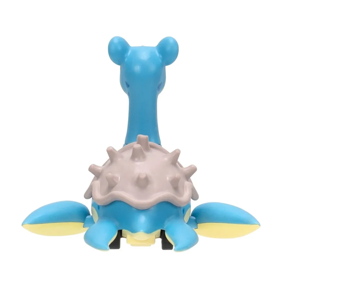 Ken Black Pokémon Lapras Battle Feature Figure - 4.5-Inch Lapras Battle Ready Figure with Charge Attack| Action Figures & Playsets