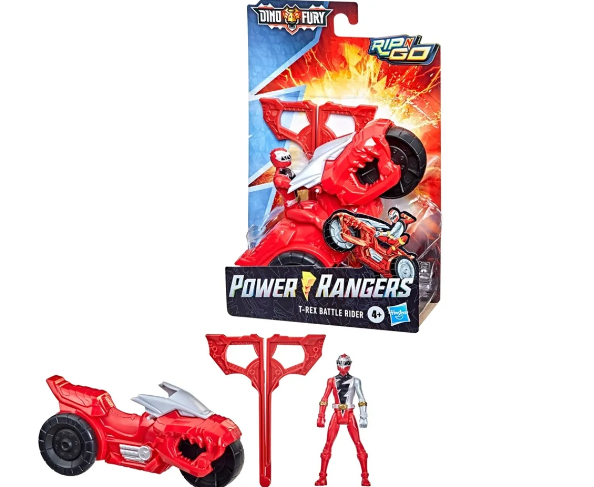 Ken Black Power Rangers Rip N Go T-Rex Battle Rider and Dino Fury Red Ranger| Action Figures & Playsets