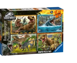 Ken Black Ravensburger Jurassic World Classic 4x 100-piece Jigsaw Puzzle Bumper Pack| Action Figures & Playsets