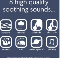 Ken Black Rockit Woosh Portable Baby Sound Machine| Baby Play