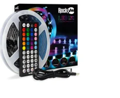 Ken Black RockJam 5m Smart LED Strip Light with Remote Control| Gaming Accessories